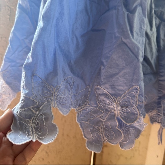 Victoria's Secret Blue Lace Trim Blouse - Picture 4 of 12